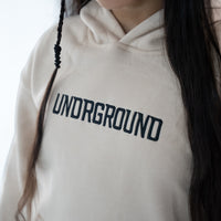 Kids Tan/Black " Moving In Silence " hoodie