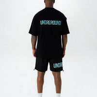 EMPIRE SHORTS- (BLACK/TIFFANY)