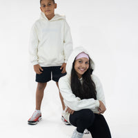 Kids White/Cream " Moving In Silence " Hoodie