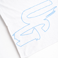 CODE OF SILENCE TEE- (WHITE/CLOUD BLUE)