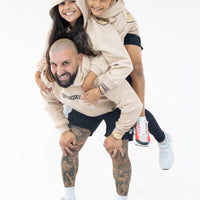 Kids Tan/Black " Moving In Silence " hoodie