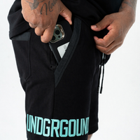EMPIRE SHORTS- (BLACK/TIFFANY)