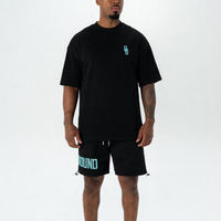 EMPIRE SHORTS- (BLACK/TIFFANY)