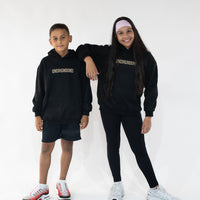 Kids Black/Tan Hoodie "Moving In Silence " Collection