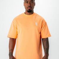 EMPIRE STREET TEE SUMMER ORANGE/WHITE