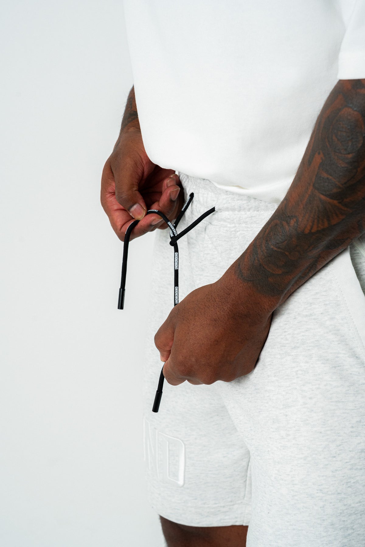 EMPIRE SHORTS- (GREY/WHITE)
