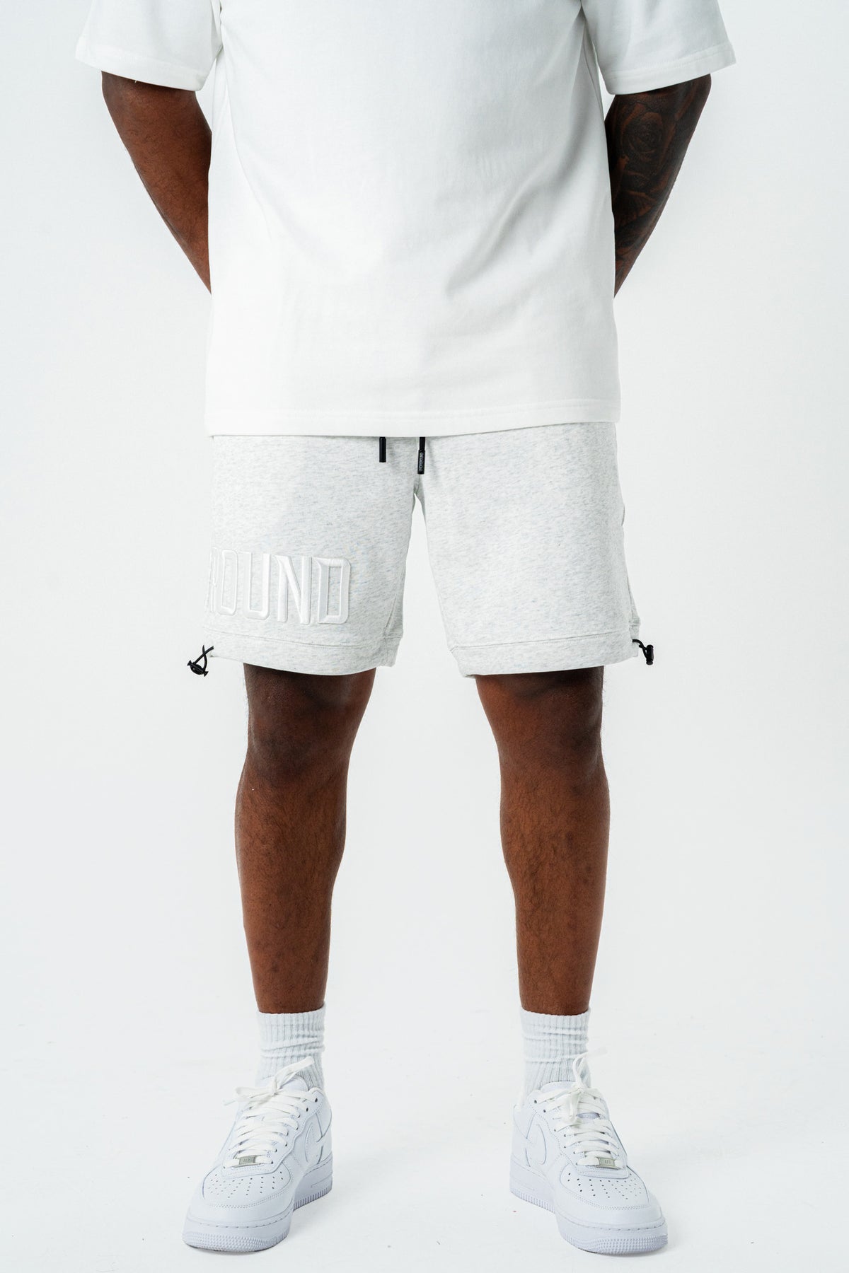 EMPIRE SHORTS- (GREY/WHITE)
