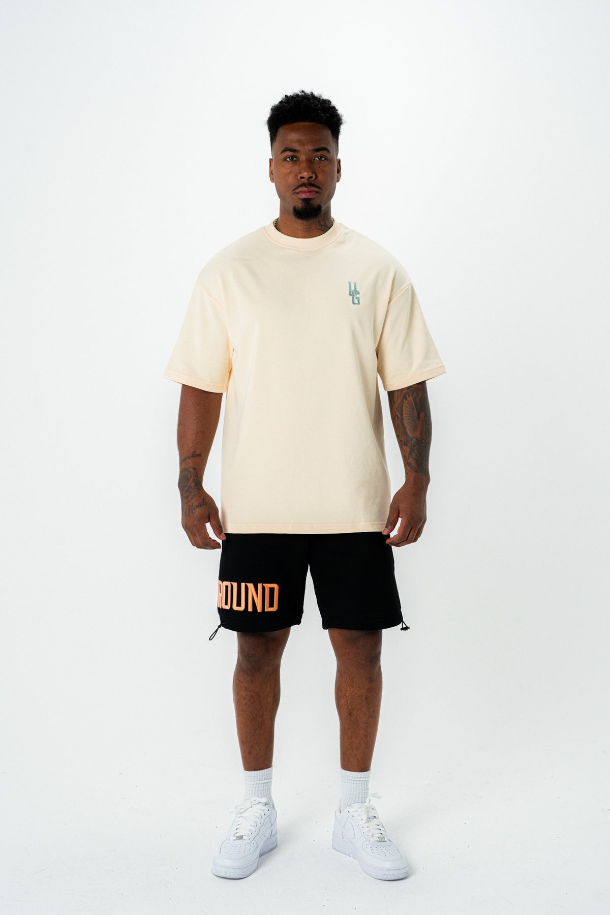 EMPIRE TEE- (CREAM/SAGE)