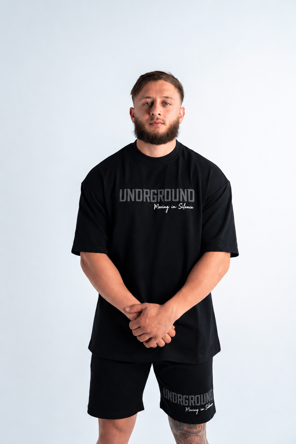 MOVING IN SILENCE TEE x BLACK/CHARCOAL