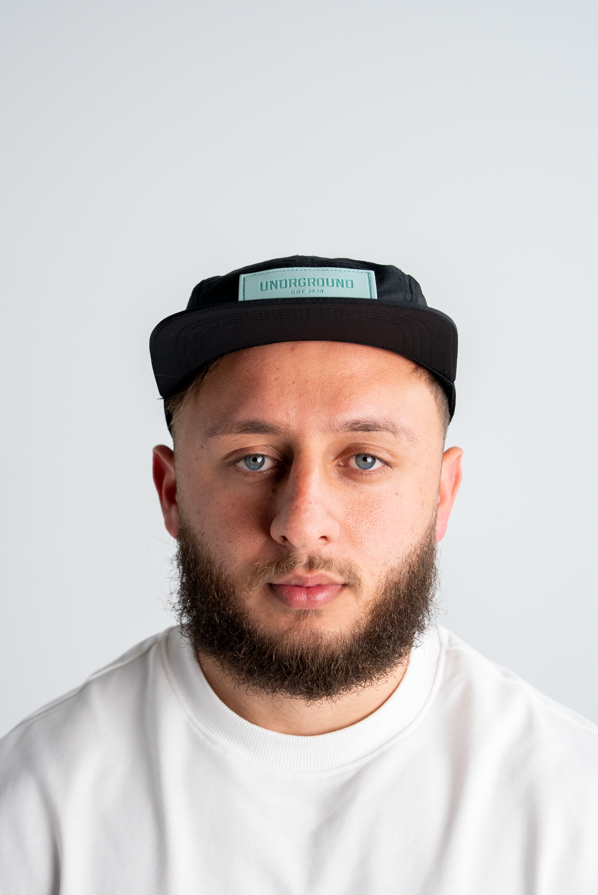 UNDRGROUND TECH CAP x BLACK/BABY BLUE PATCH