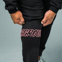 Hype Trackpants Black/Rose