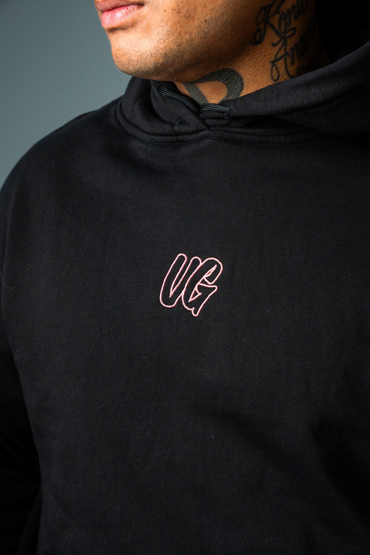 HYPE HOODIE BLACK/ROSE