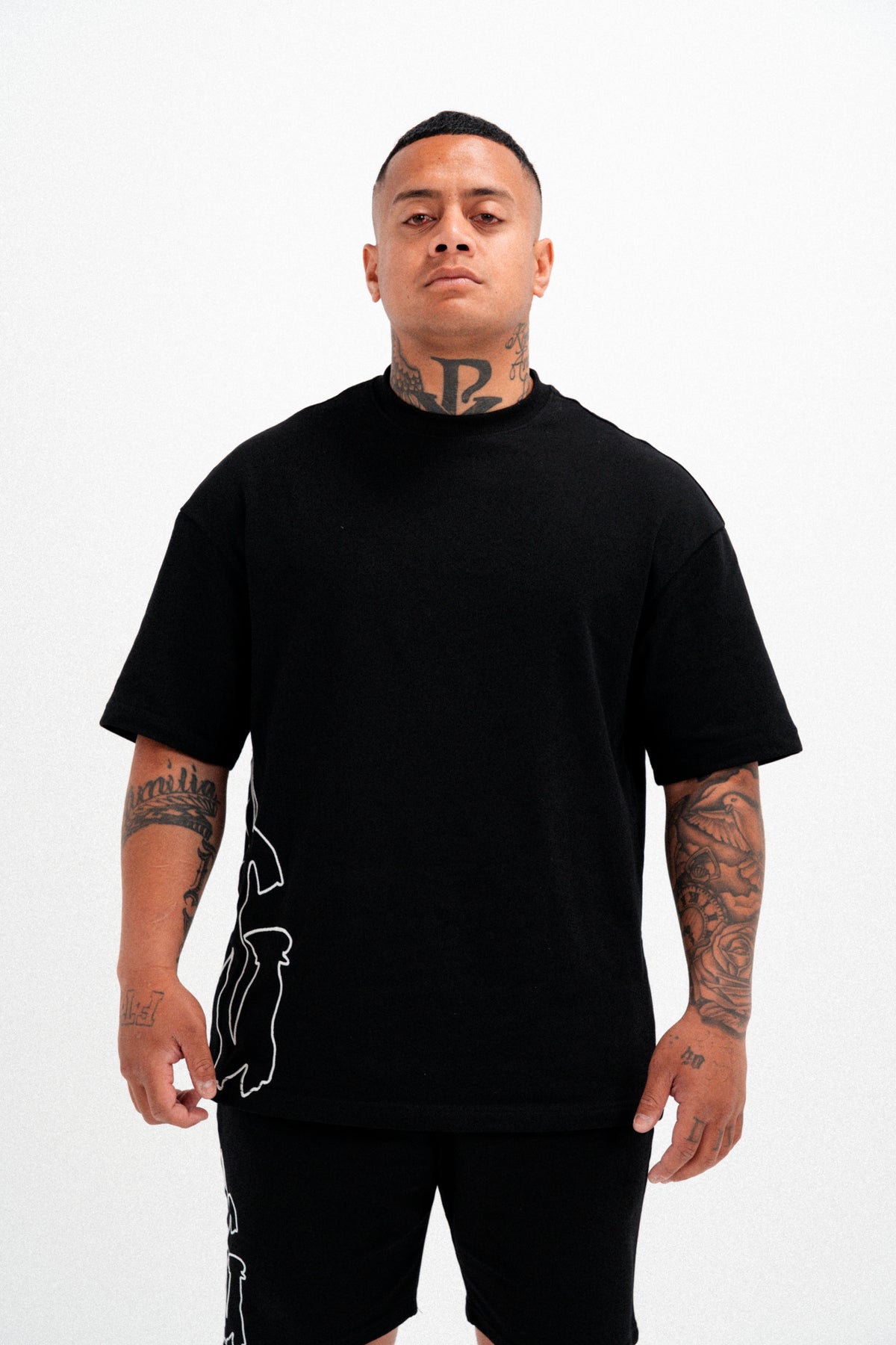 CODE OF SILENCE TEE- (BLACK/WHITE)