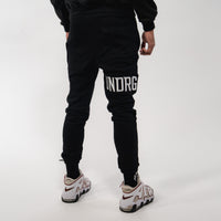 Black 3D Embroidered Trackpants