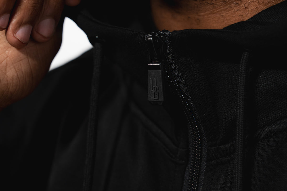 3D Embroidered Zip Up Hoodie