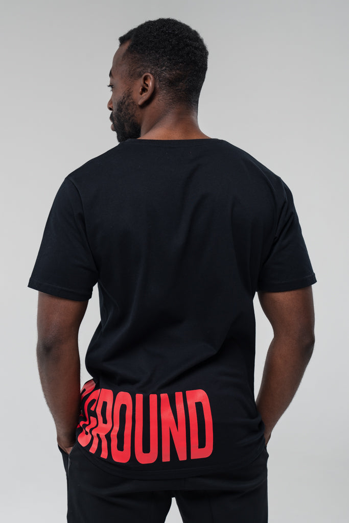 Straight Tee x Black/Red