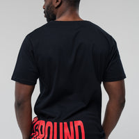 Straight Tee x Black/Red