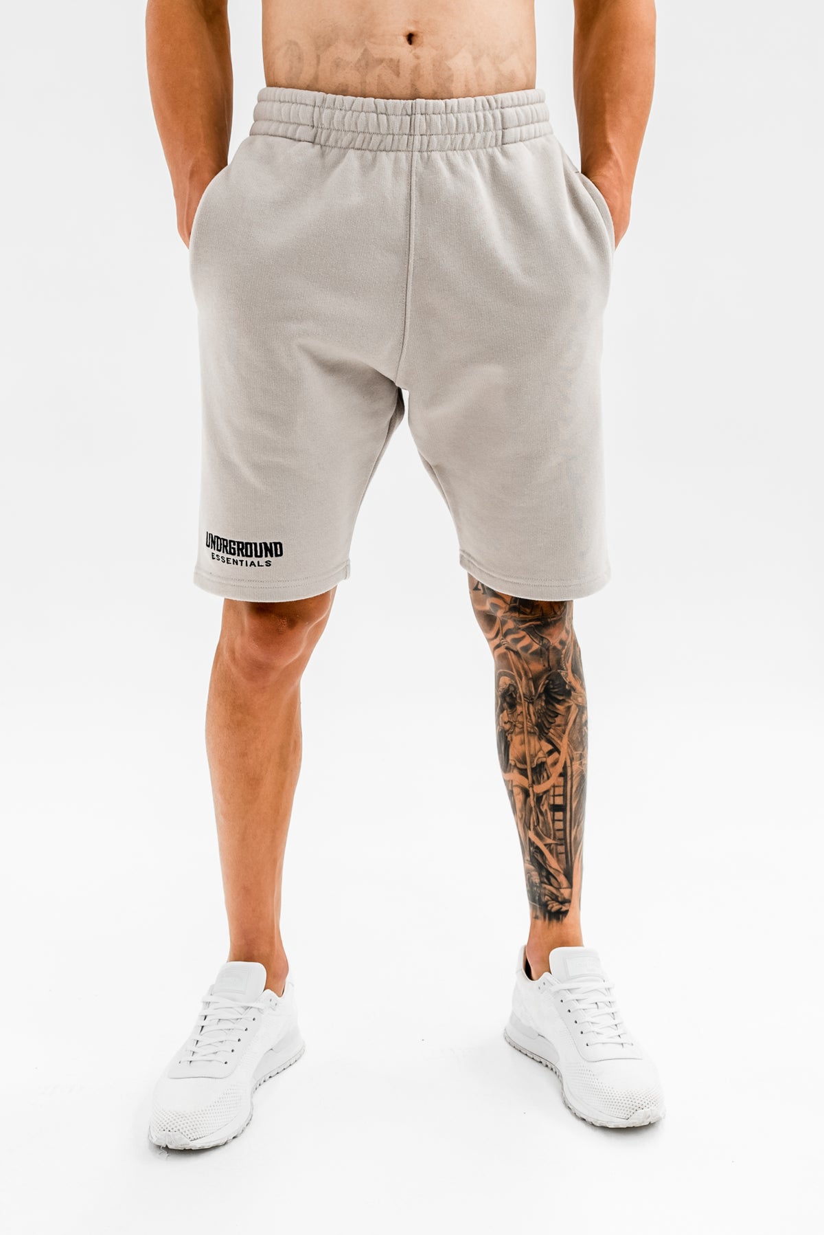 Taupe Heavy-weight Cotton Shorts