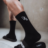 Black UG Logo High Socks