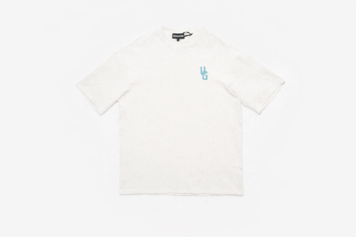 ORIGIN TEE- (WHITE/CLOUD BLUE)