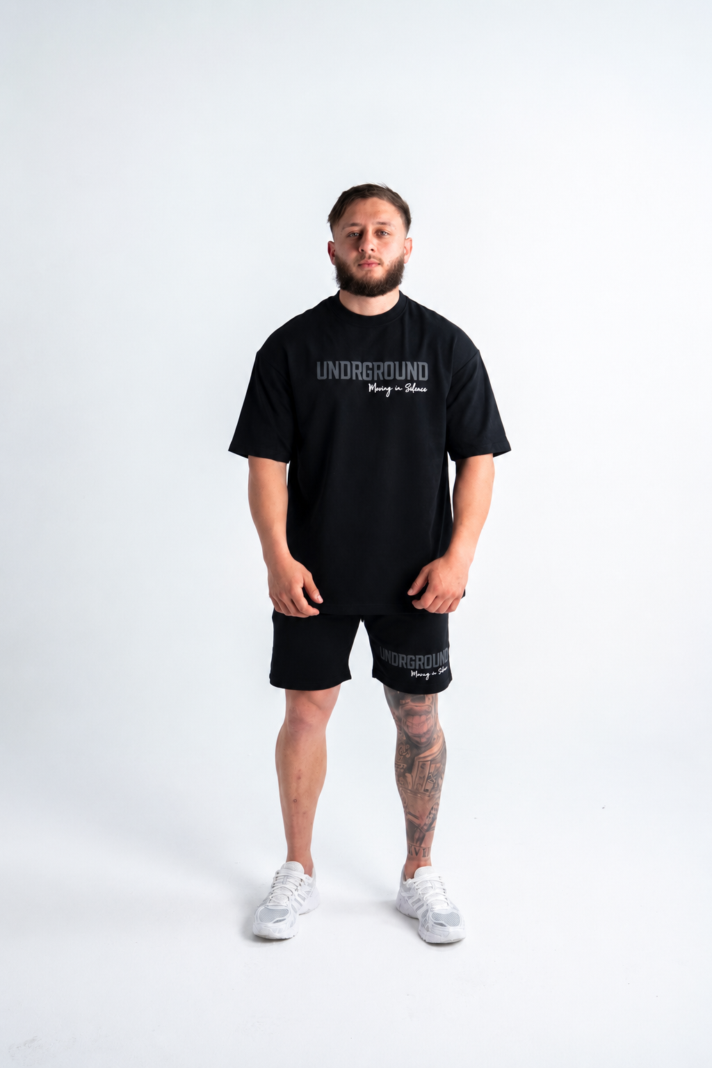 MOVING IN SILENCE TEE x BLACK/CHARCOAL