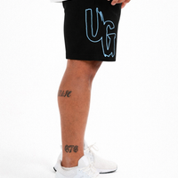 CODE OF SILENCE SHORTS- BLACK/CLOUD BLUE)
