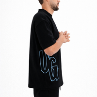 CODE OF SILENCE TEE- (BLACK/CLOUD BLUE)