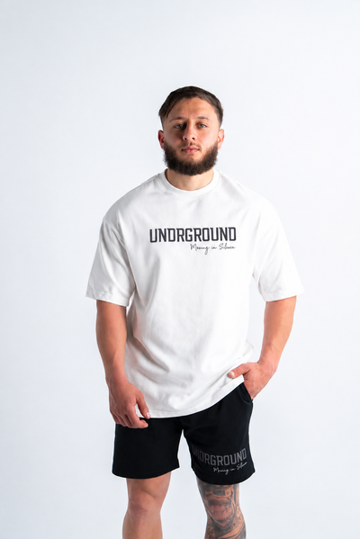 MOVING IN SILENCE TEE x SNOW/BLACK