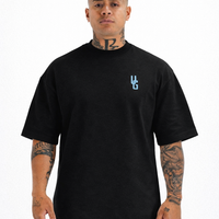 ORIGIN TEE- (BLACK/CLOUD BLUE)