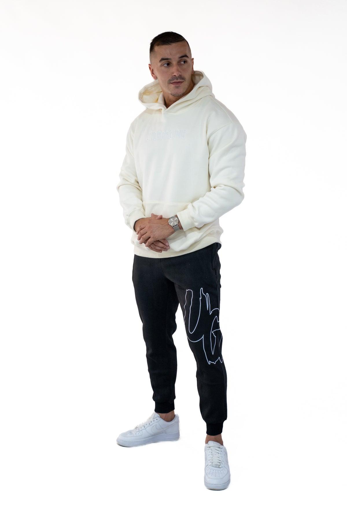 Black/White Trackpants " Moving In Silence " Collection