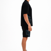 CODE OF SILENCE TEE- (BLACK/CLOUD BLUE)