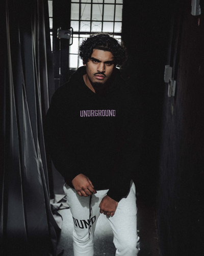 Black/Purple Hoodie " Moving In Silence " Collection