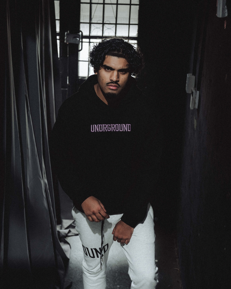 Black/Purple Hoodie " Moving In Silence " Collection