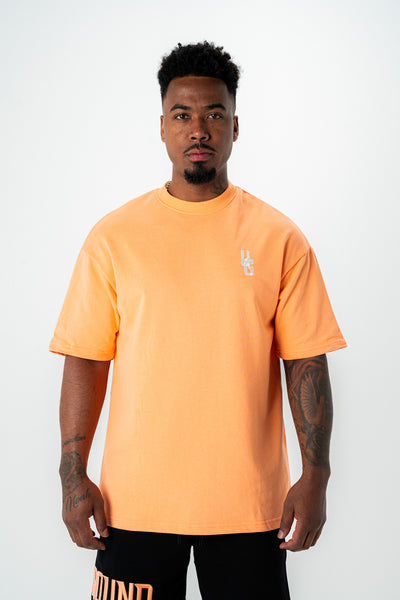 EMPIRE TEE- (ORANGE/WHITE)