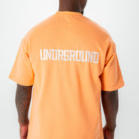 EMPIRE STREET TEE SUMMER ORANGE/WHITE