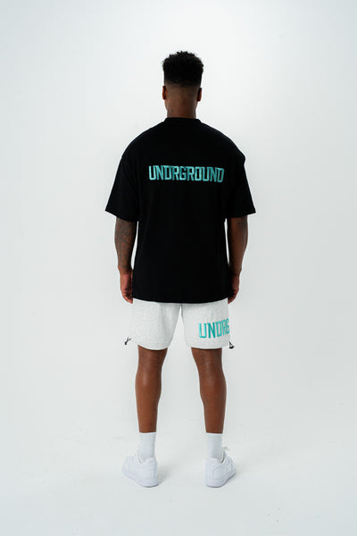 EMPIRE SHORTS- (GREY/TIFFANY)