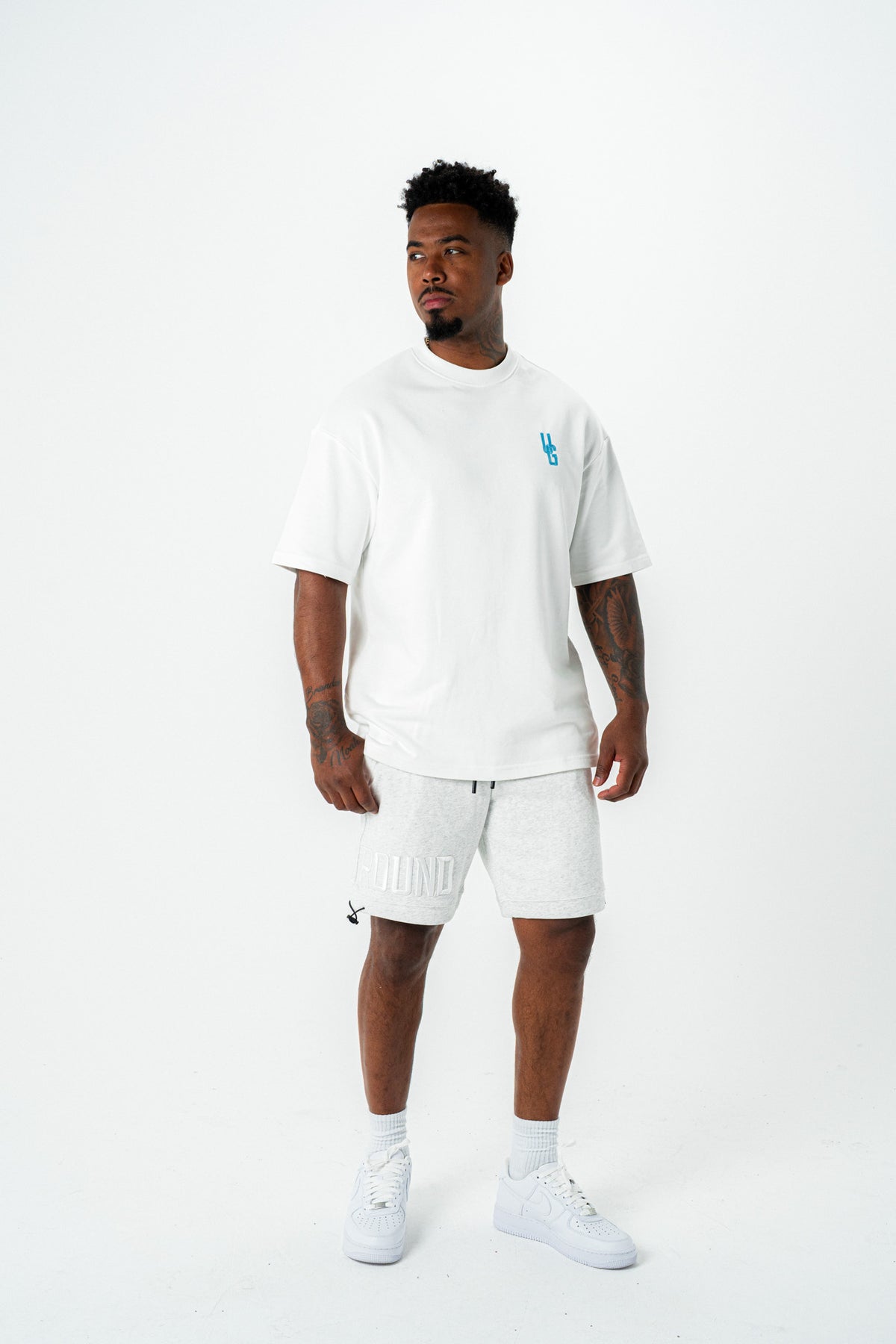EMPIRE SHORTS- (GREY/WHITE)