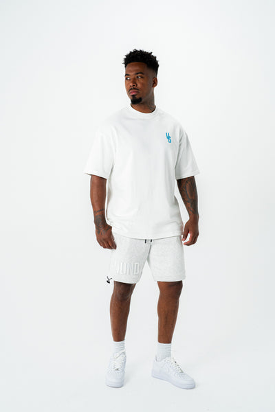 EMPIRE TEE- (WHITE/BLUE)