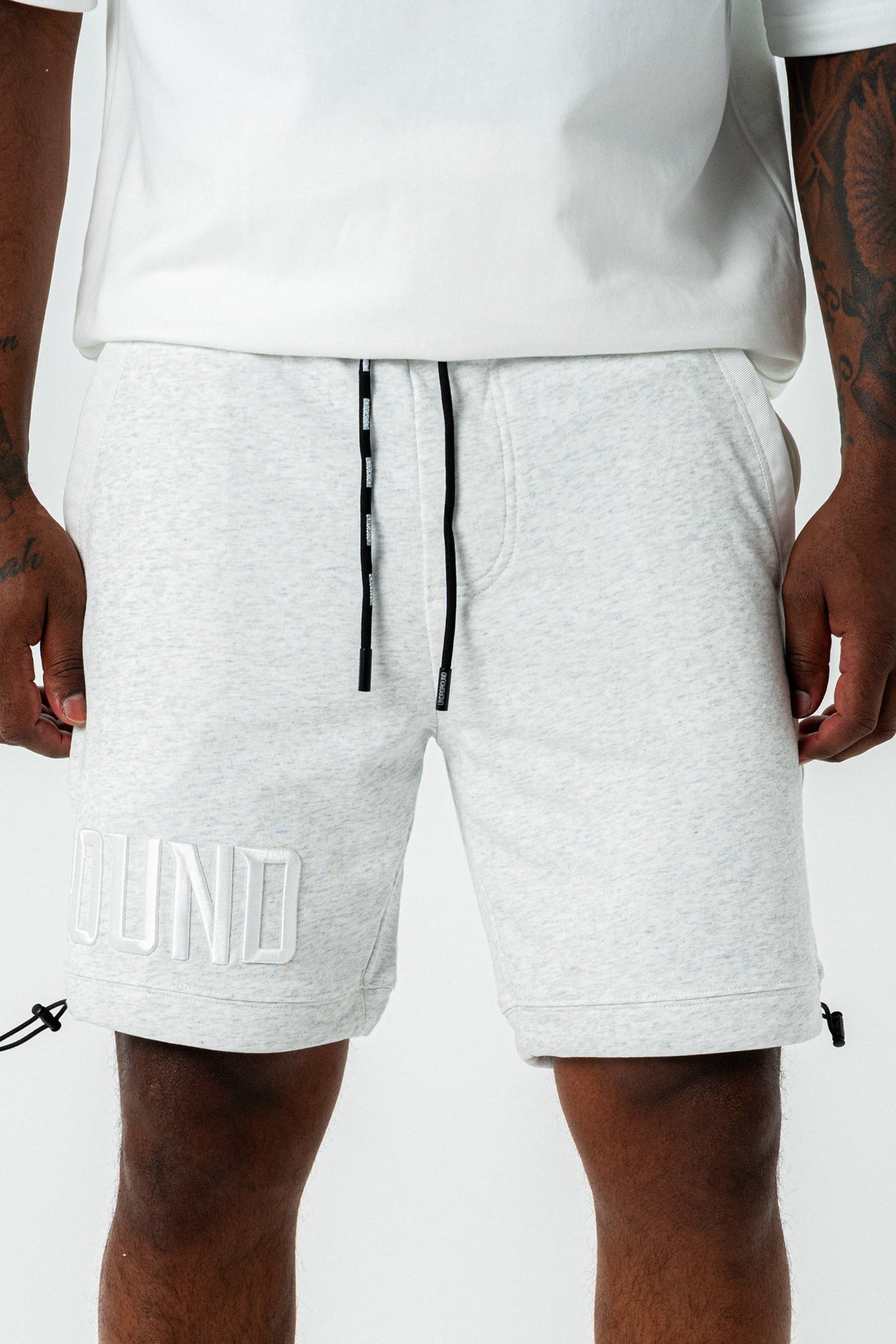 EMPIRE SHORTS- (GREY/WHITE)