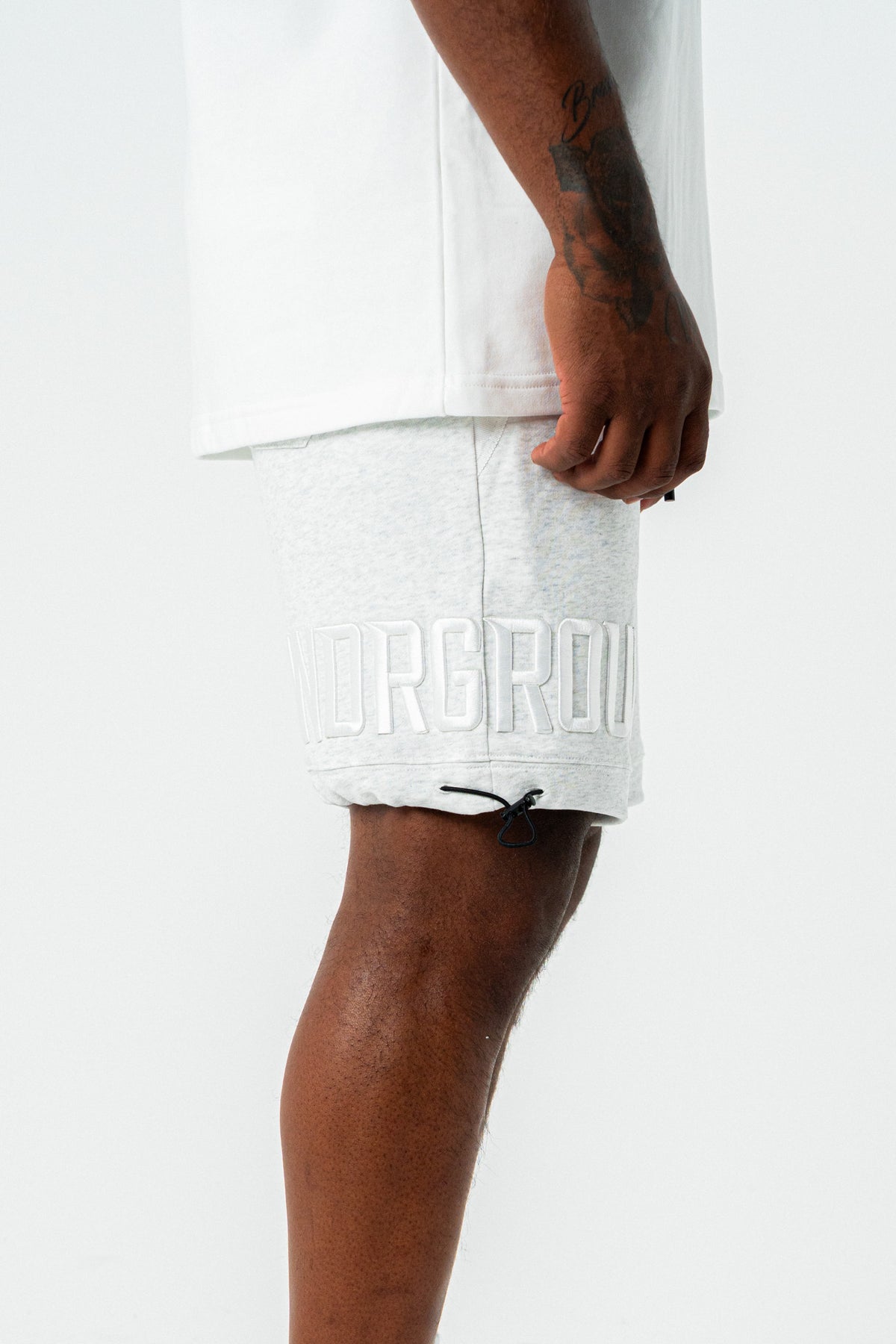 EMPIRE SHORTS- (GREY/WHITE)