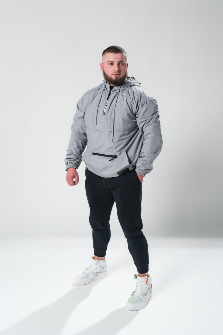 Windbreaker Half Zip x Cadet Grey