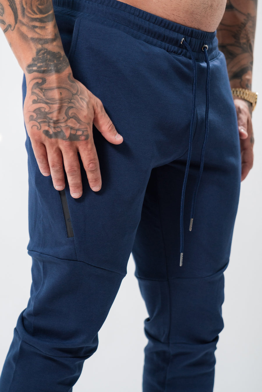 Men's Tapered Trackies x Washed Navy