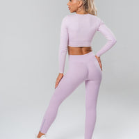 Dusty Pink Zipped Leggings