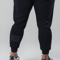 Reflective Black Tapered Joggers