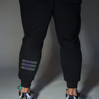 Reflective Black Tapered Joggers