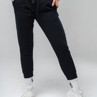 Reflective Black Tapered Joggers