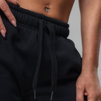 Reflective Black Tapered Joggers