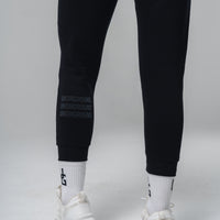 Reflective Black Tapered Joggers