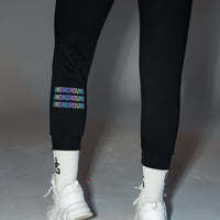 Reflective Black Tapered Joggers