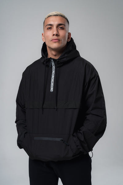Windbreaker Half Zip x Black